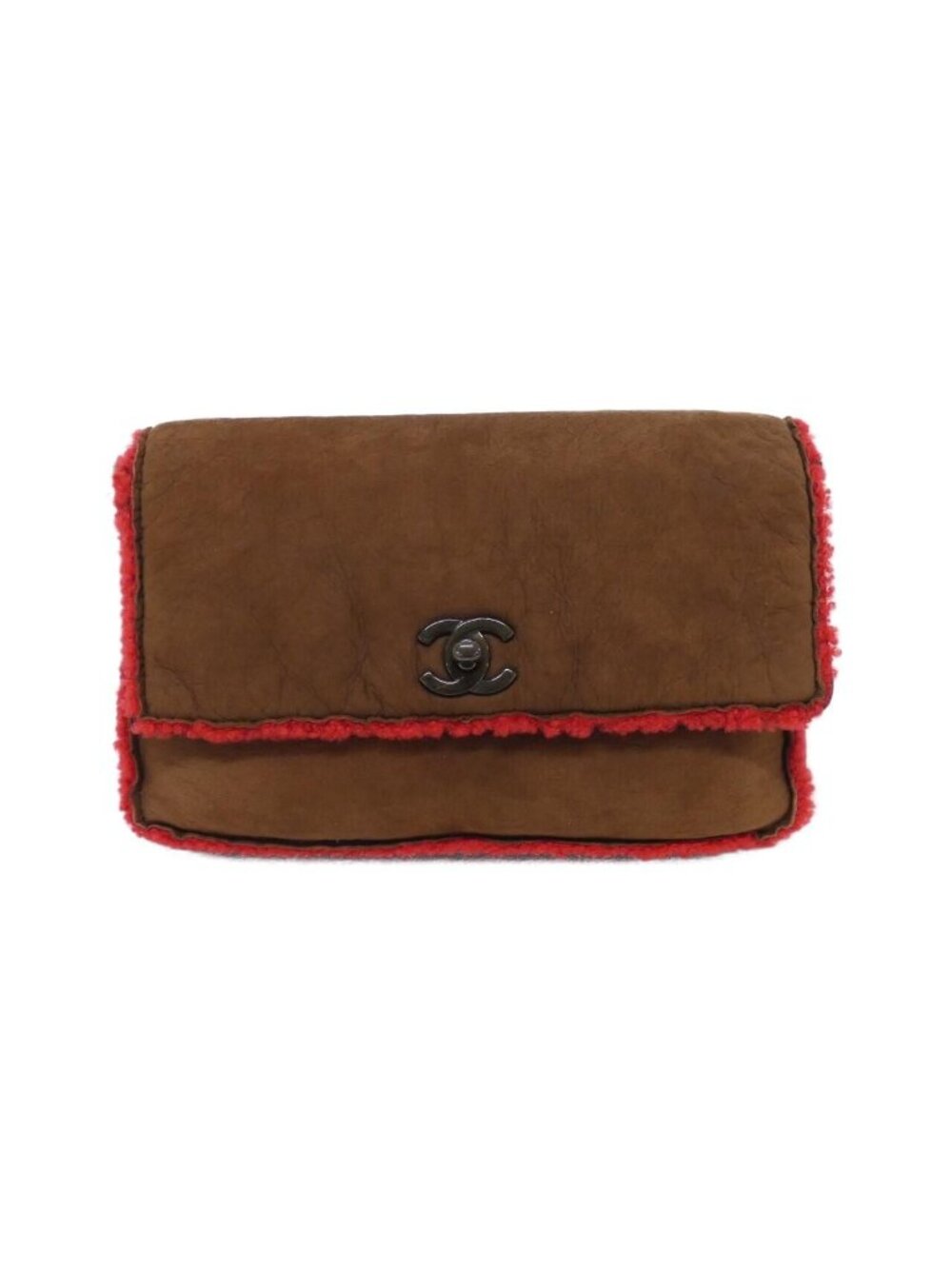 Chanel Vintage Bag Handbag Brown